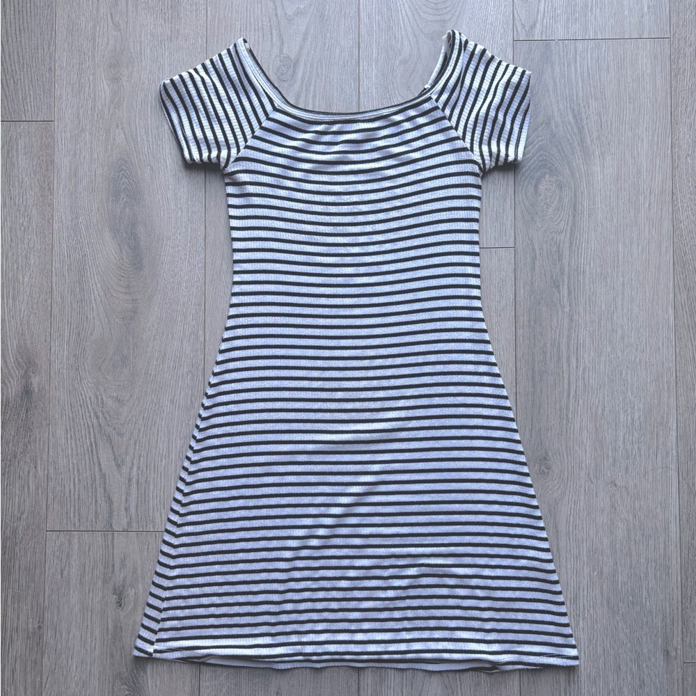 Striped Black and White Women's Dress